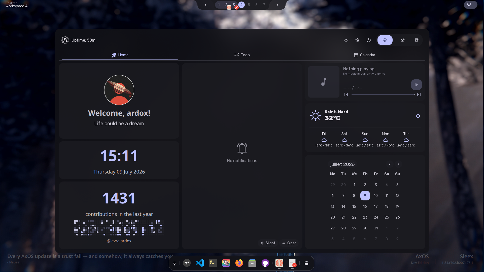 Sleex Dashboard Overview